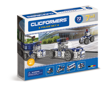 CLICFORMERS Policja 7w1 72 elementy KLOCKI 802002