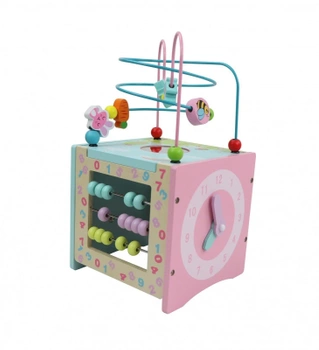 Malowany Las Drewniana kostka edukacyjna Pastel 1956294