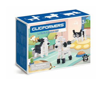 CLICFORMERS  Loving Friends Pieski Set 3w1 79 elementów KLOCKI 806002