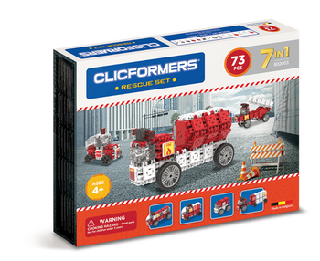 CLICFORMERS Straż Pożarna 7w1 73 elementy KLOCKI 802003