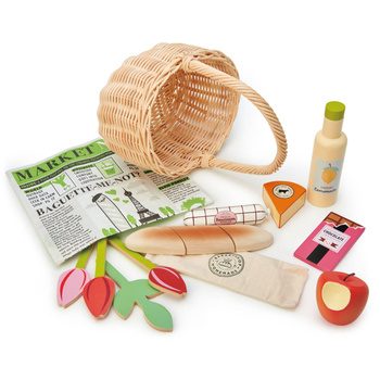 Wiklinowy koszyk z zestawem piknikowym Tender Leaf Toys TL8286