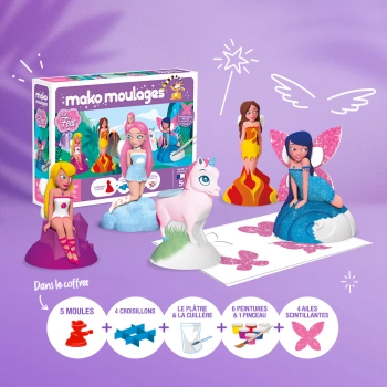 Mako Figurki Zestaw Wróżki Gipsowe Figurki dla Dzieci 39024