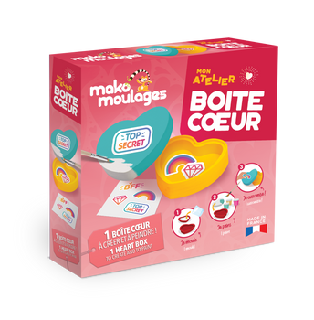 Mako Creations Zestaw Szkatułka-Serce Gipsowe Figurki dla Dzieci 39094