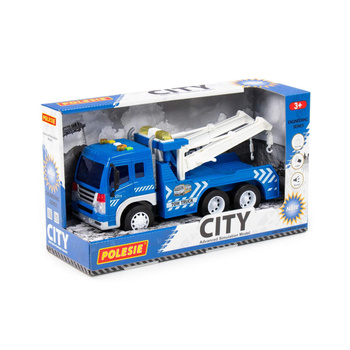 Polesie - Wader Seria City Samochód Ewakuator Holownik ze światłem i dźwiękiem Niebieski 86525