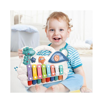 Organki Cymbałki Edukacyjne Pianinko Muzyczne LED 2w1 WOOPIE 30647