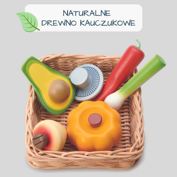 Wiklinowy koszyk z warzywami  Tender Leaf Toys TL8290