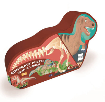 Dwustronne Puzzle XL Dinozaury i szkielety Scratch 6181141