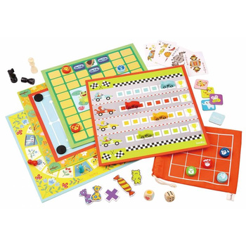 TOOKY TOY Zestaw Gier 18w1 Warcaby Karty Sudoku Kółko i Krzyżyk TL415