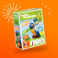 Mako Figurki Niebieska Ara 39085 Gipsowe Figurki dla Dzieci 