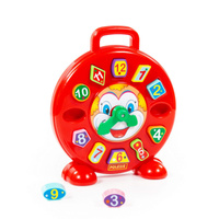 Polesie - Wader Zegar "Klaun" Wyjmowane Cyferki Ruchome Wskazówki 62741