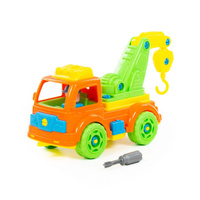 Polesie - Wader Samochód Ewakuator Holownik 38 elementów Klocki+Śrubokręt 73037