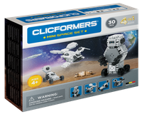 CLICFORMERS Kosmos  Pojazdy Kosmiczne 4 w 1 30 elementów KLOCKI 804003