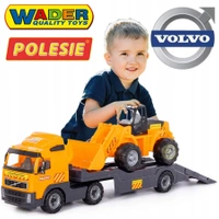 Polesie - Wader Volvo Samochód Holownik + Traktor-Ładowarka Super Zestaw 36803