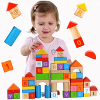 TOOKY TOY Drewniane Klocki w wiaderku 70 elementów TL171