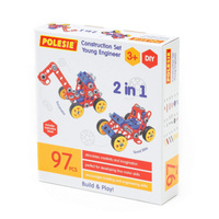 Polesie - Wader Zestaw Wynalazca 97 elementów Quad & Koparka 72979