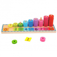  Układanka Nauka liczenia i kolorów Montessori 56 elementów WOOPIE GREEN 31439